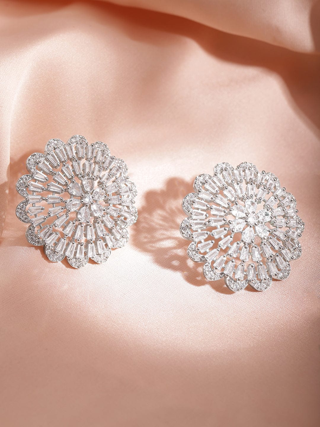 Radiant Aura Floral Statement Studs