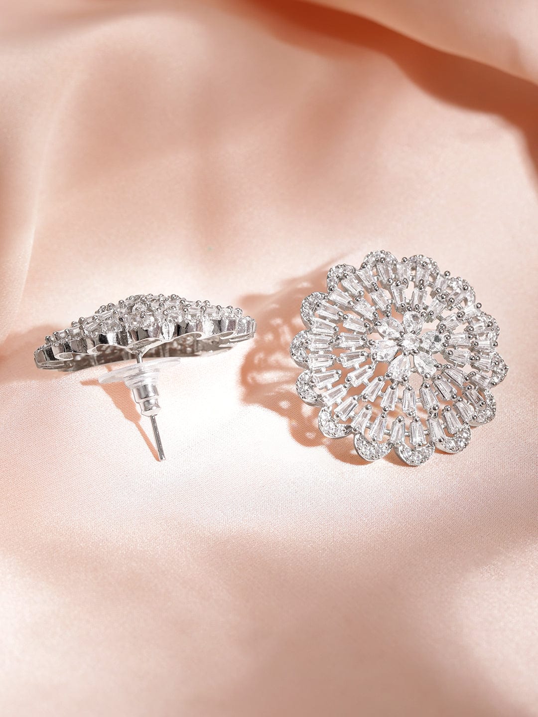 Radiant Aura Floral Statement Studs