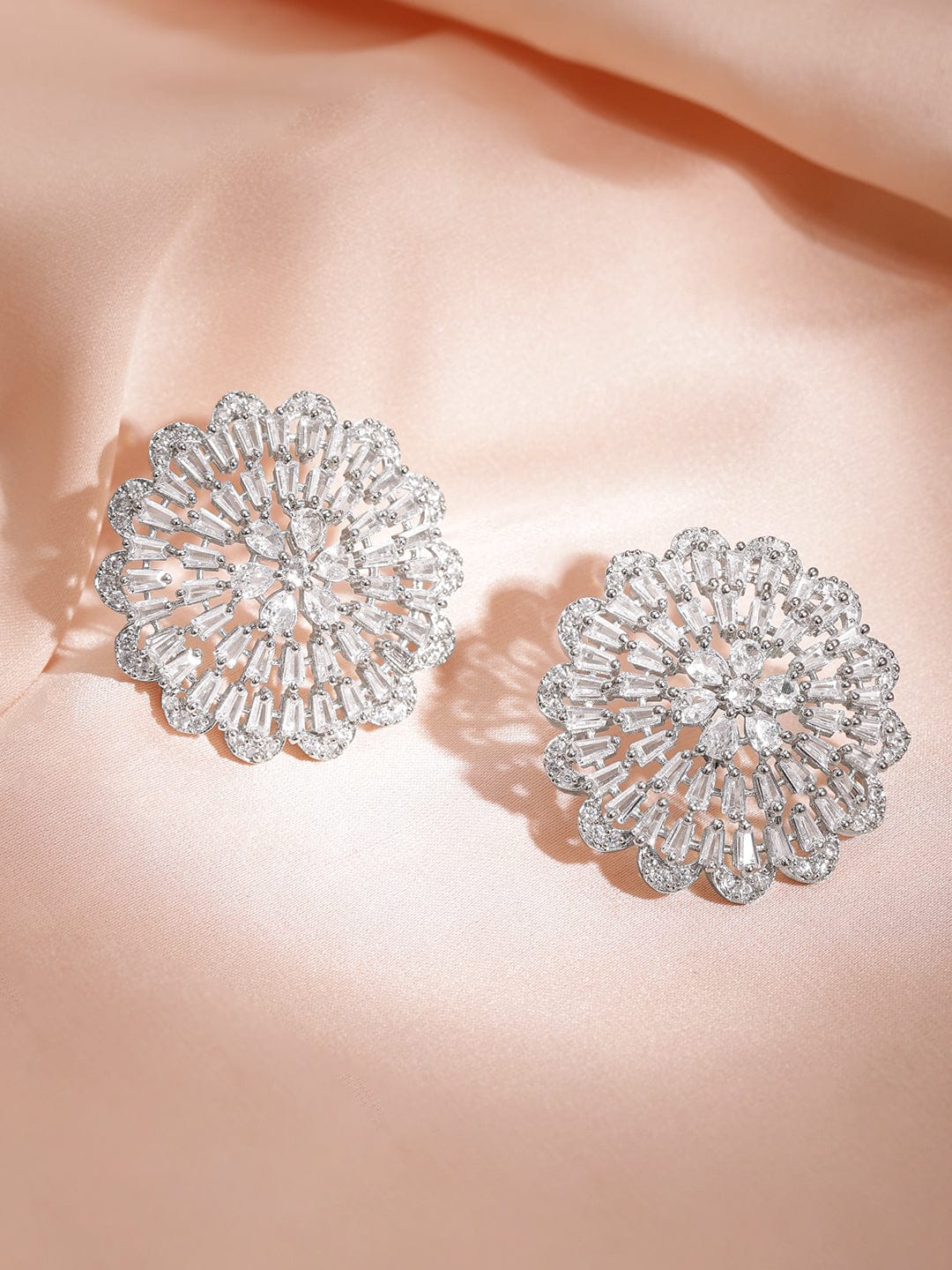 Radiant Aura Floral Statement Studs