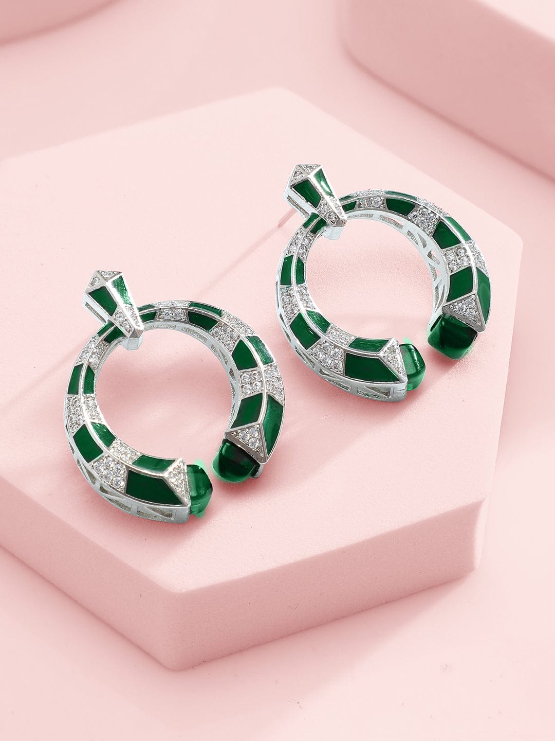 Green & American Diamond Zirconia Choker Set