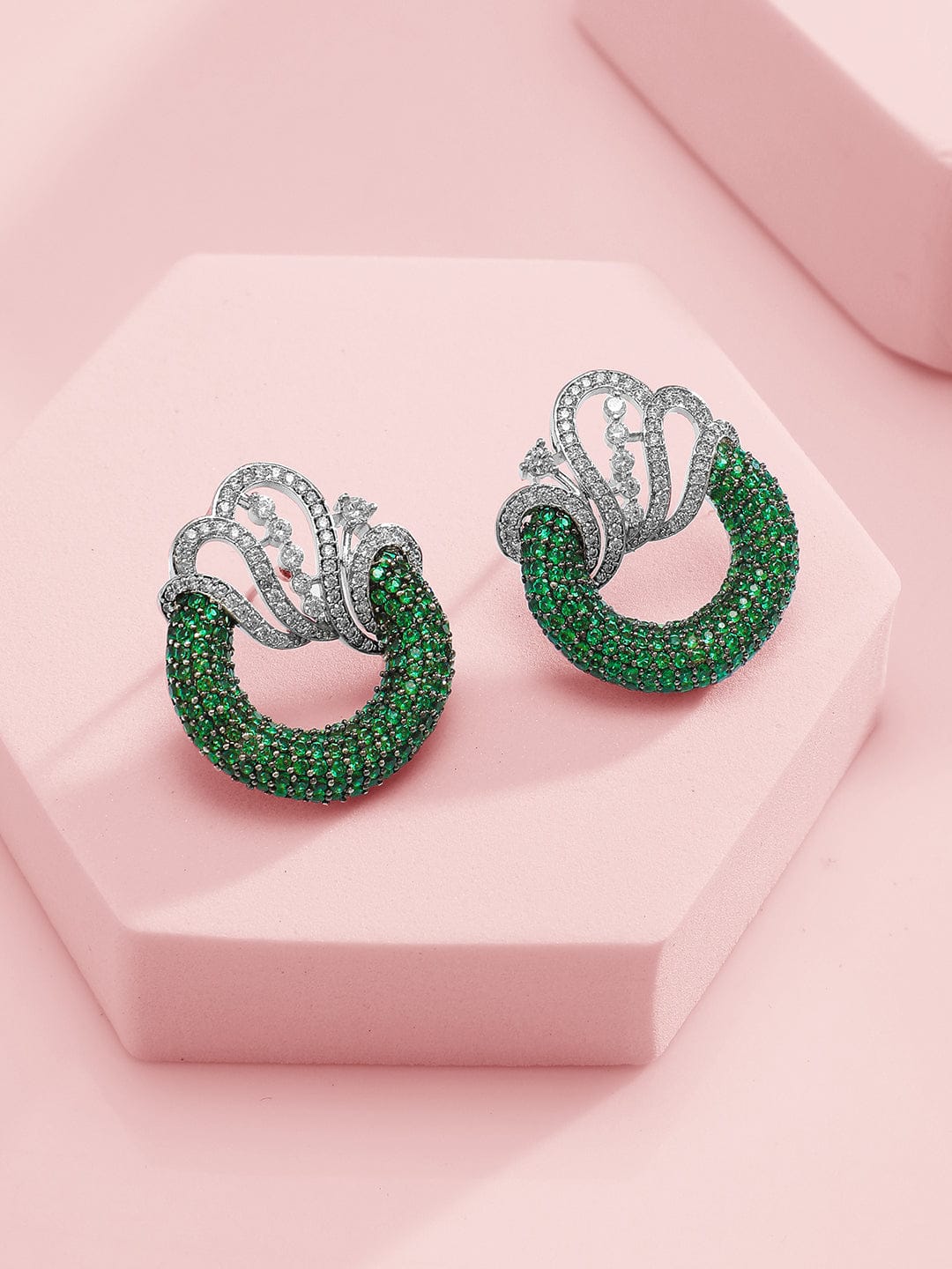 Green American Diamond Zirconia Necklace Set