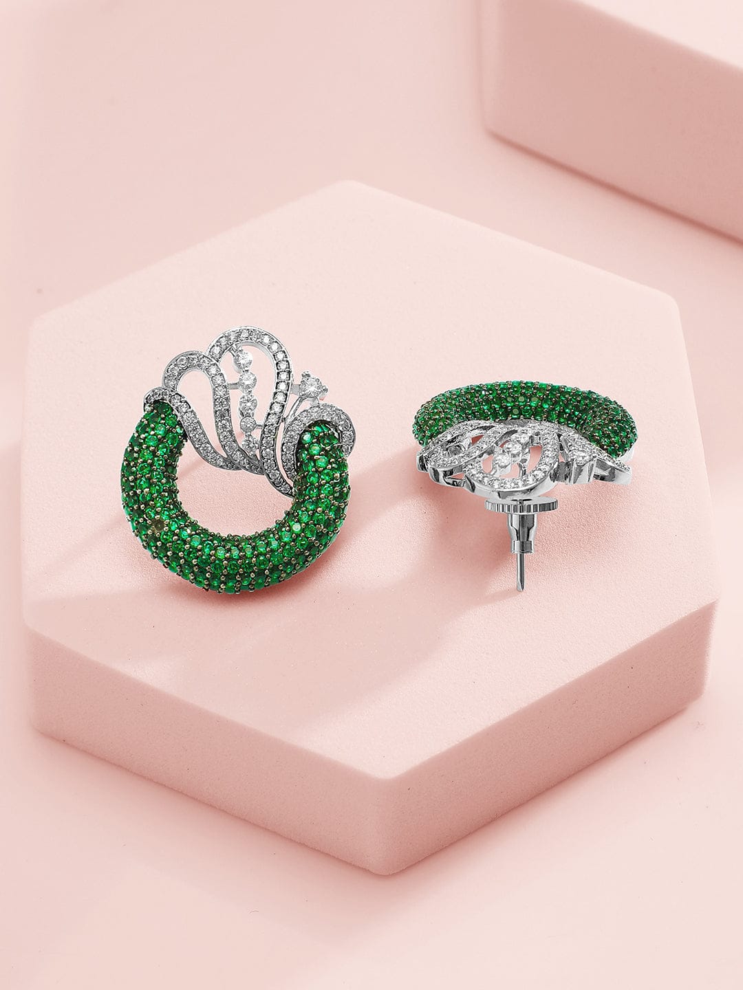 Green American Diamond Zirconia Necklace Set