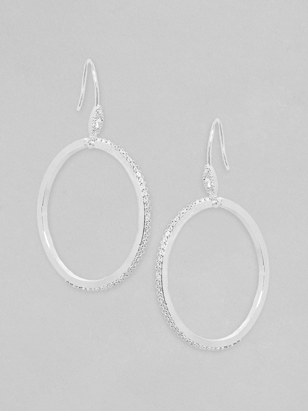 White Shimmering Drop Earrings