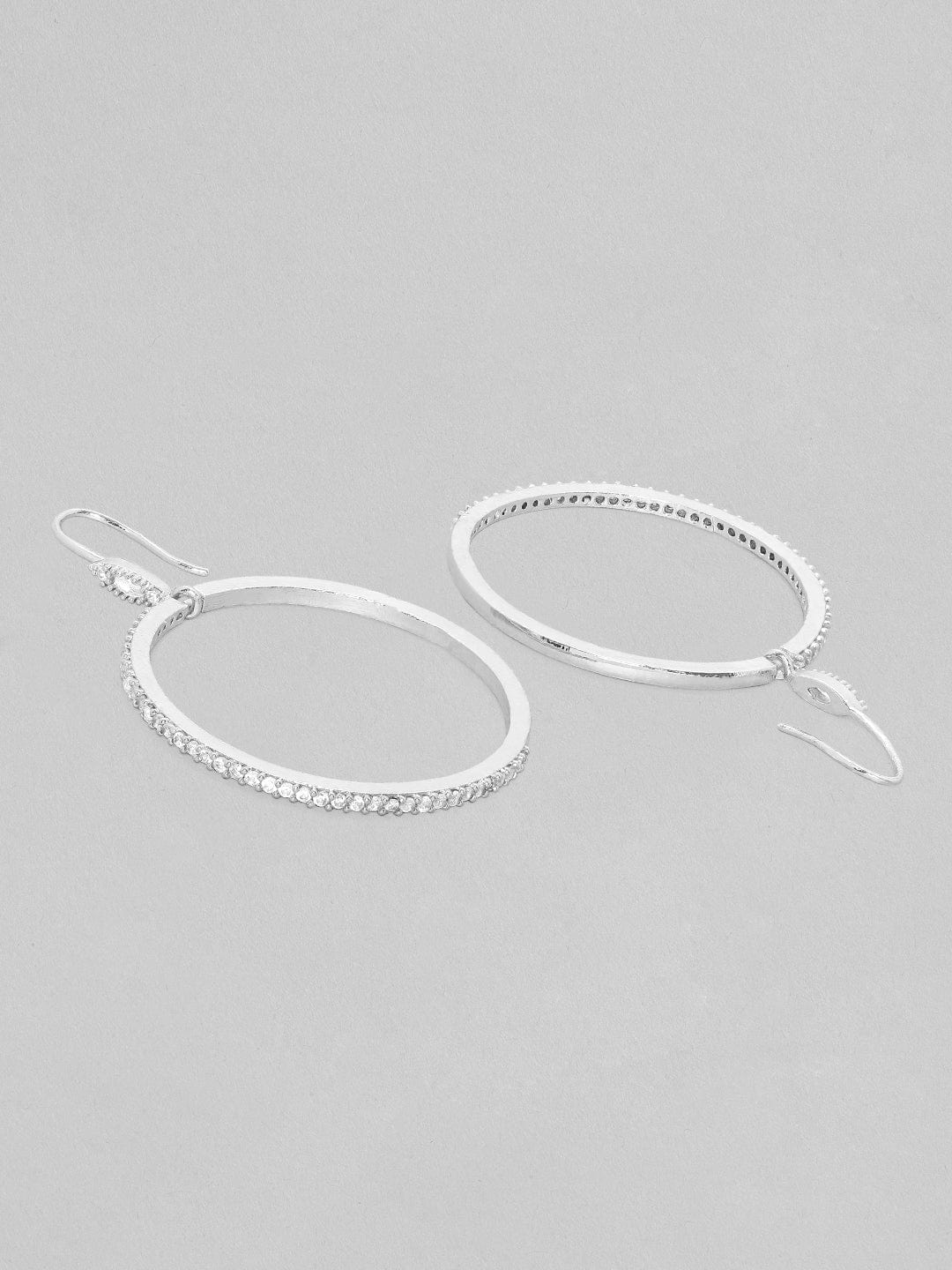 White Shimmering Drop Earrings