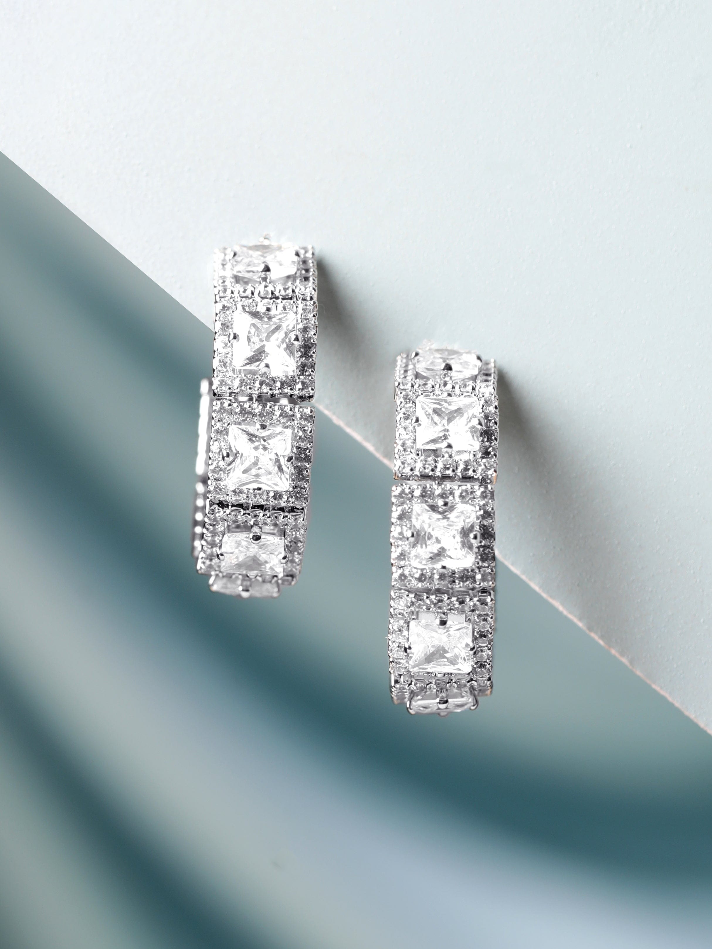 Crystal Twilight Shine Hoop Earrings