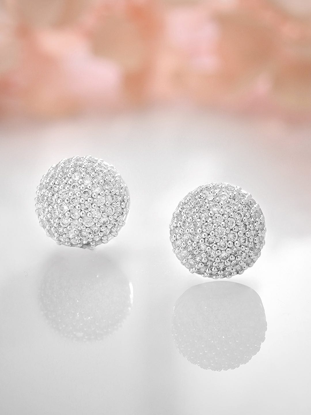 Dazzling Sphere American Diamond Zirconia Studs