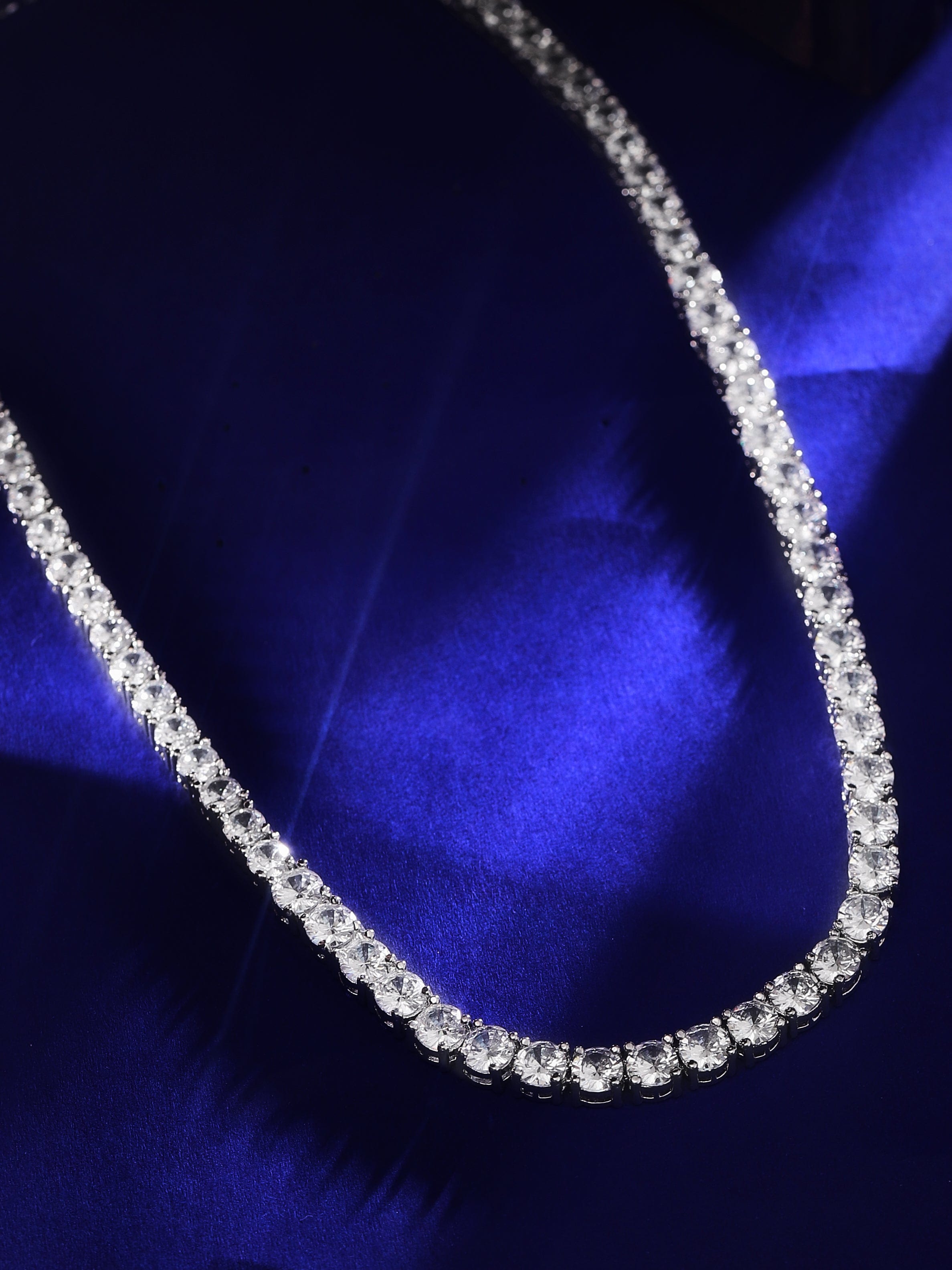 Dainty Zircon Adjustable tennis necklace set
