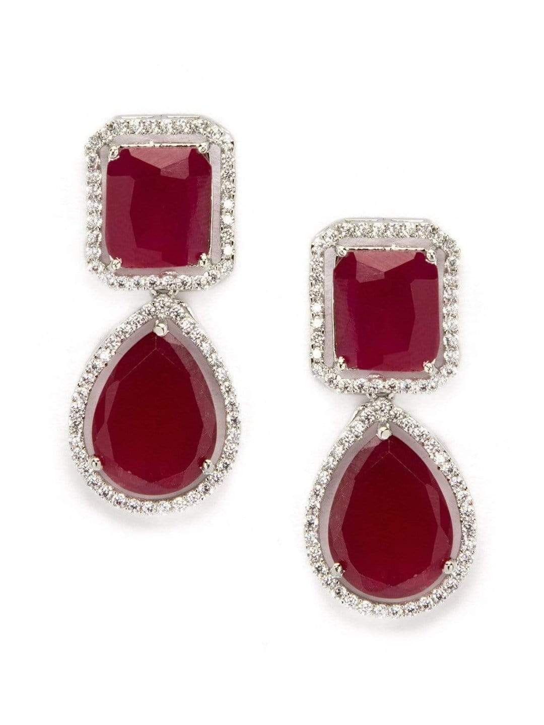 Premium Radiance American Diamond Zirconia Drop Earrings