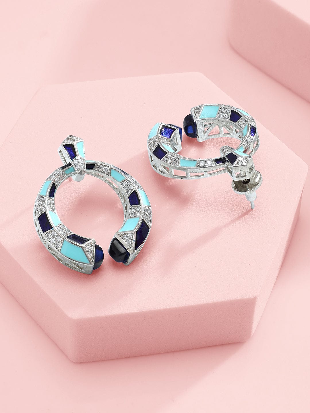 Blue American Diamond Zirconia Choker Set