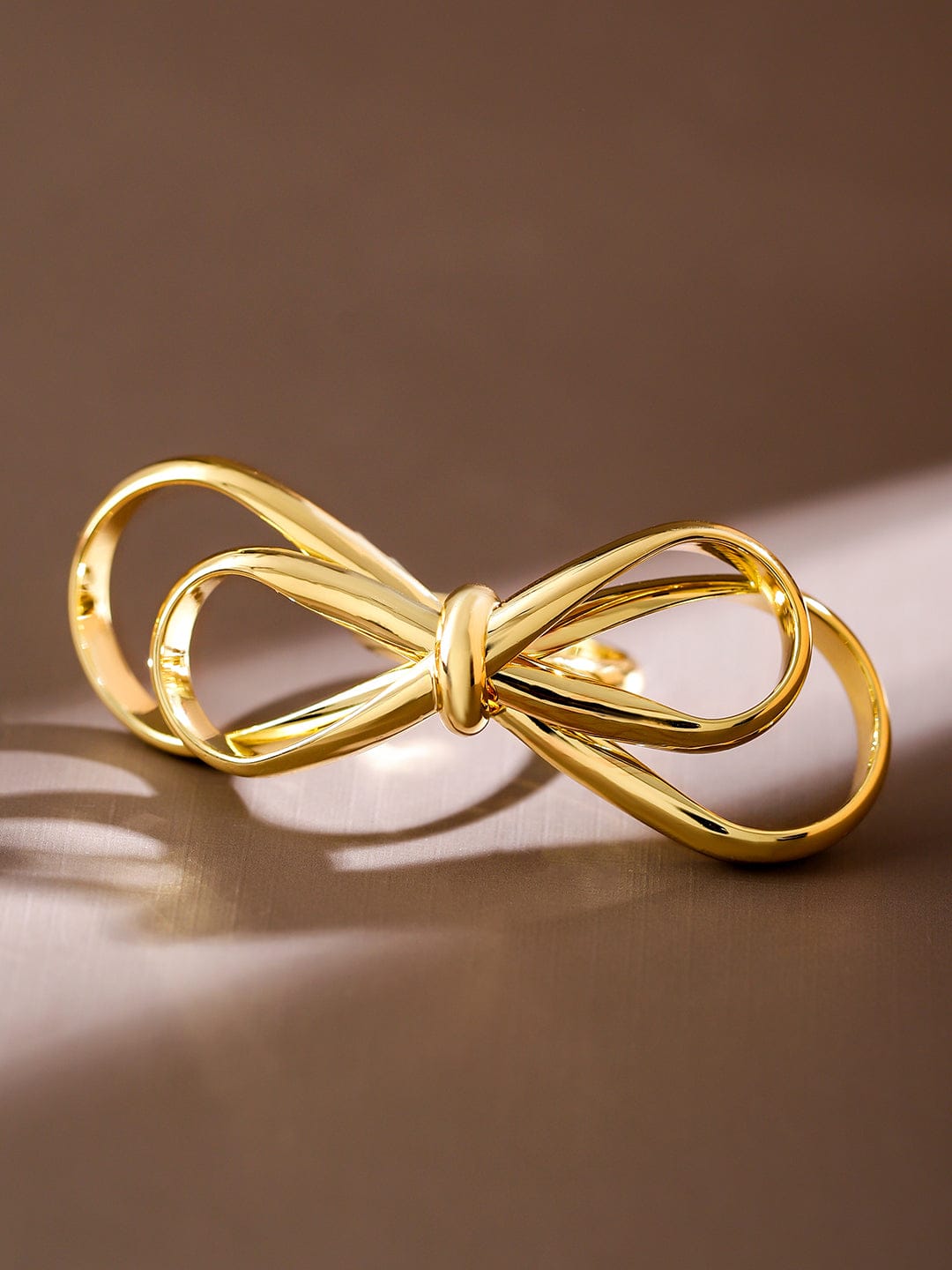 Wentra Voguish 18K Gold-Plated Adjustable Bow Knot Ring
