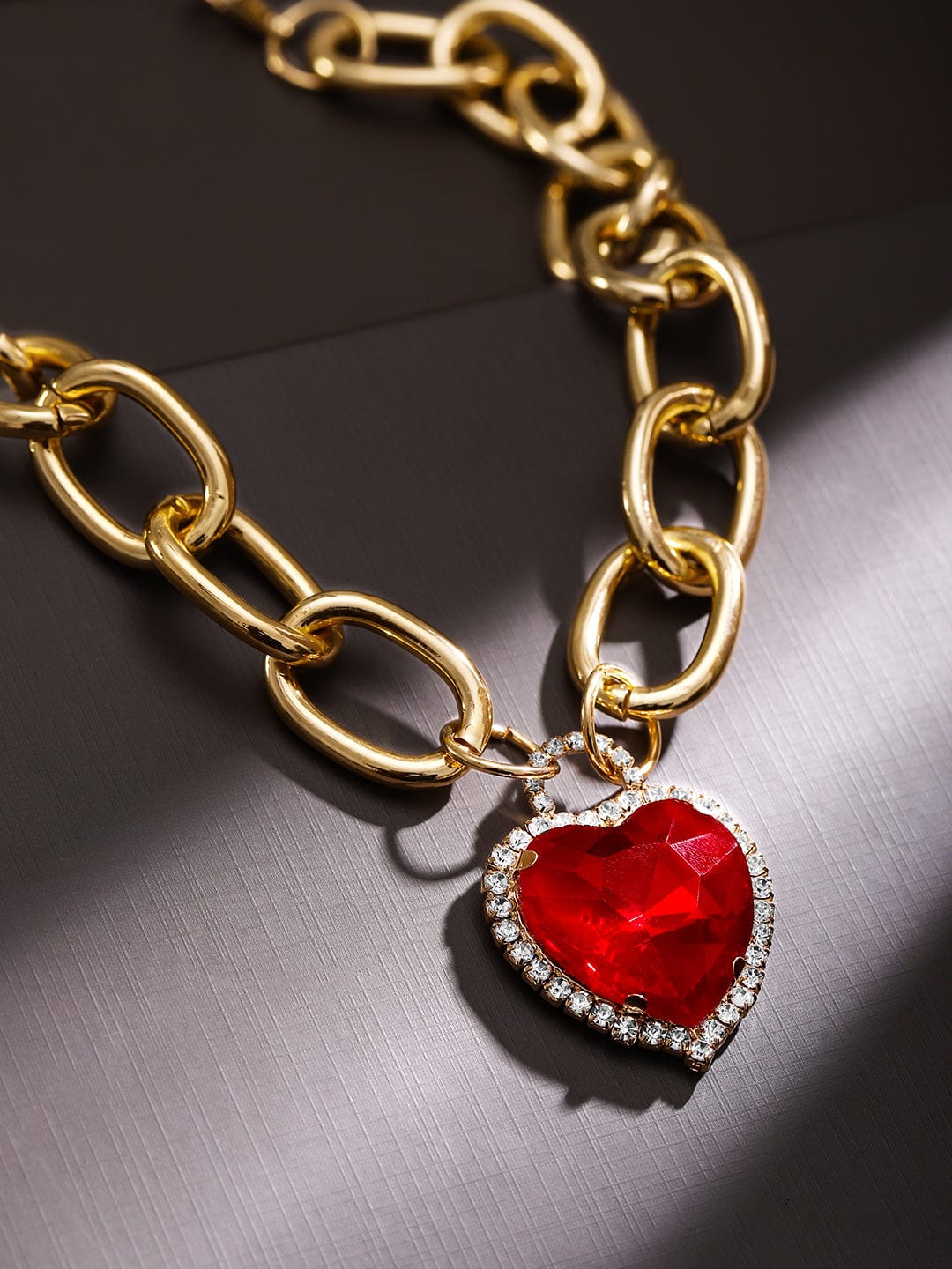 Red Heart Pendant Necklace