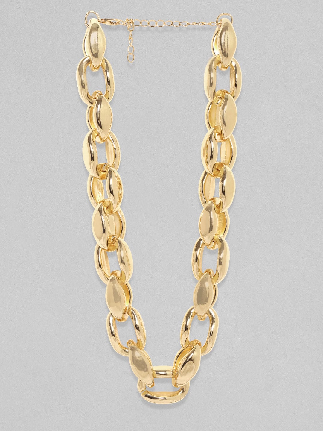 Wentra Voguish 18K Gold Plated Link Chain Choker Necklace