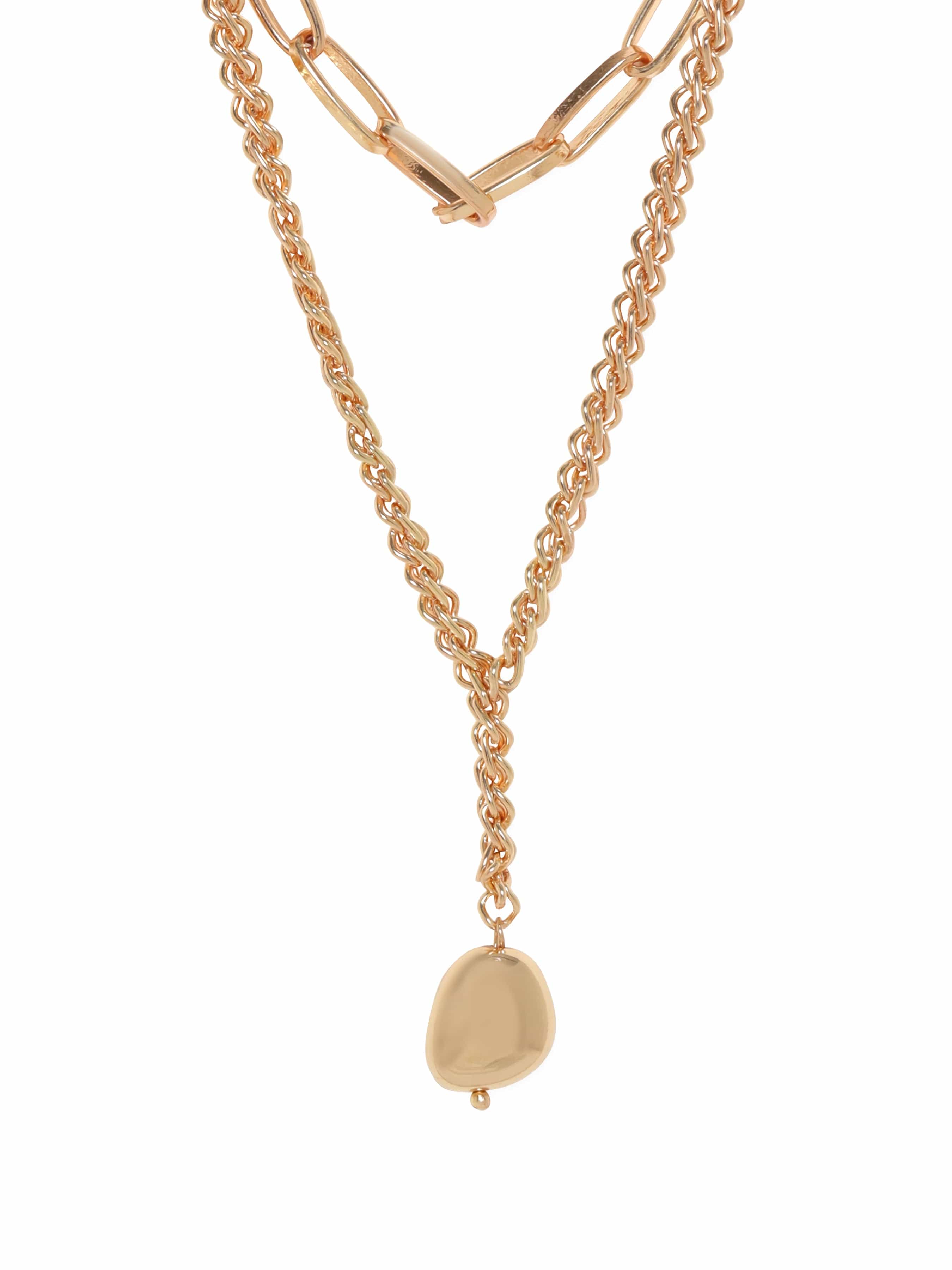 Modern Link & Rope Style Necklace
