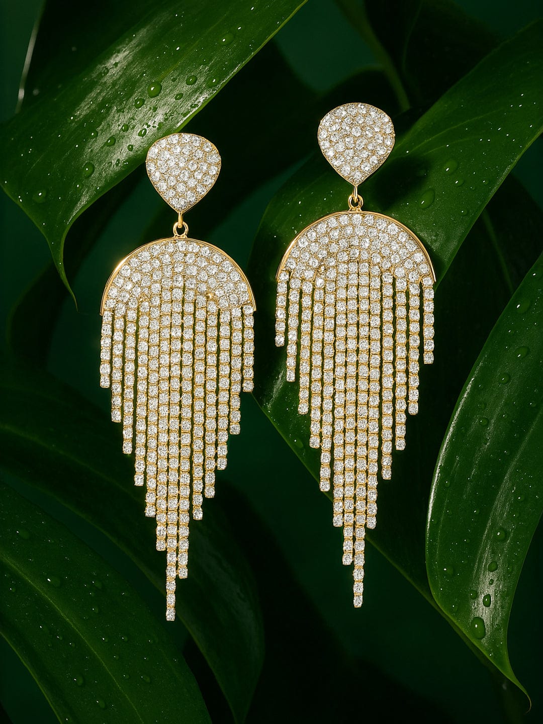 Runway Glam Crystal Multistrands Earrings