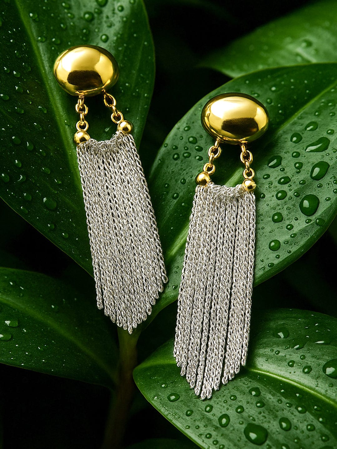 Swaying Tassels Silently Statement Earrings