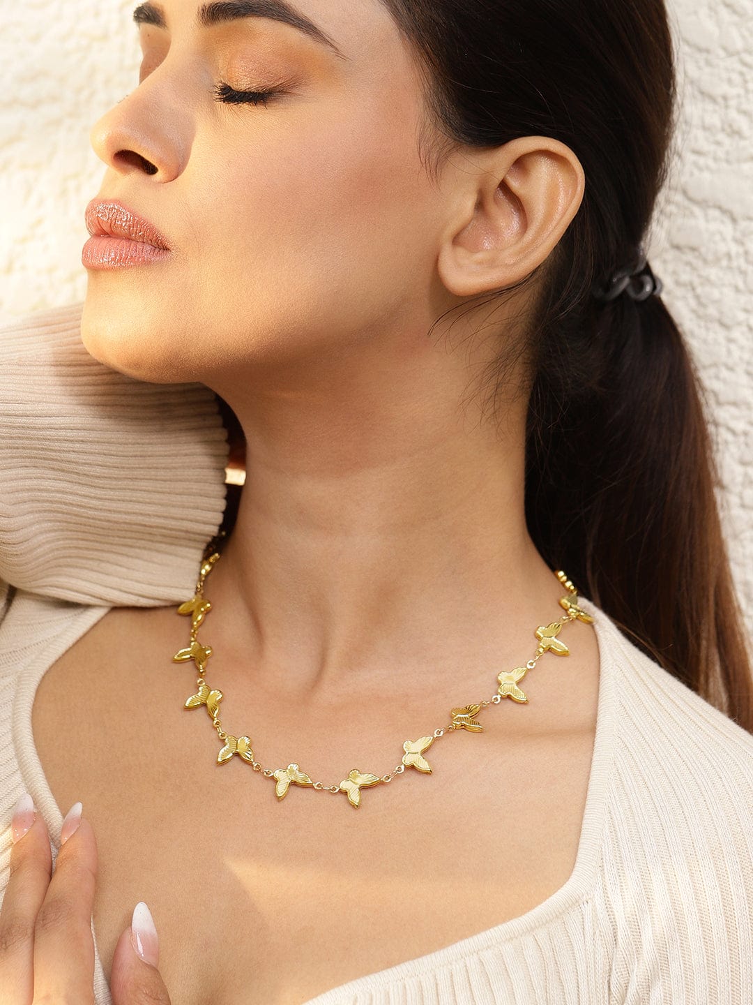 Playful Butterfly Charm Necklace Chain