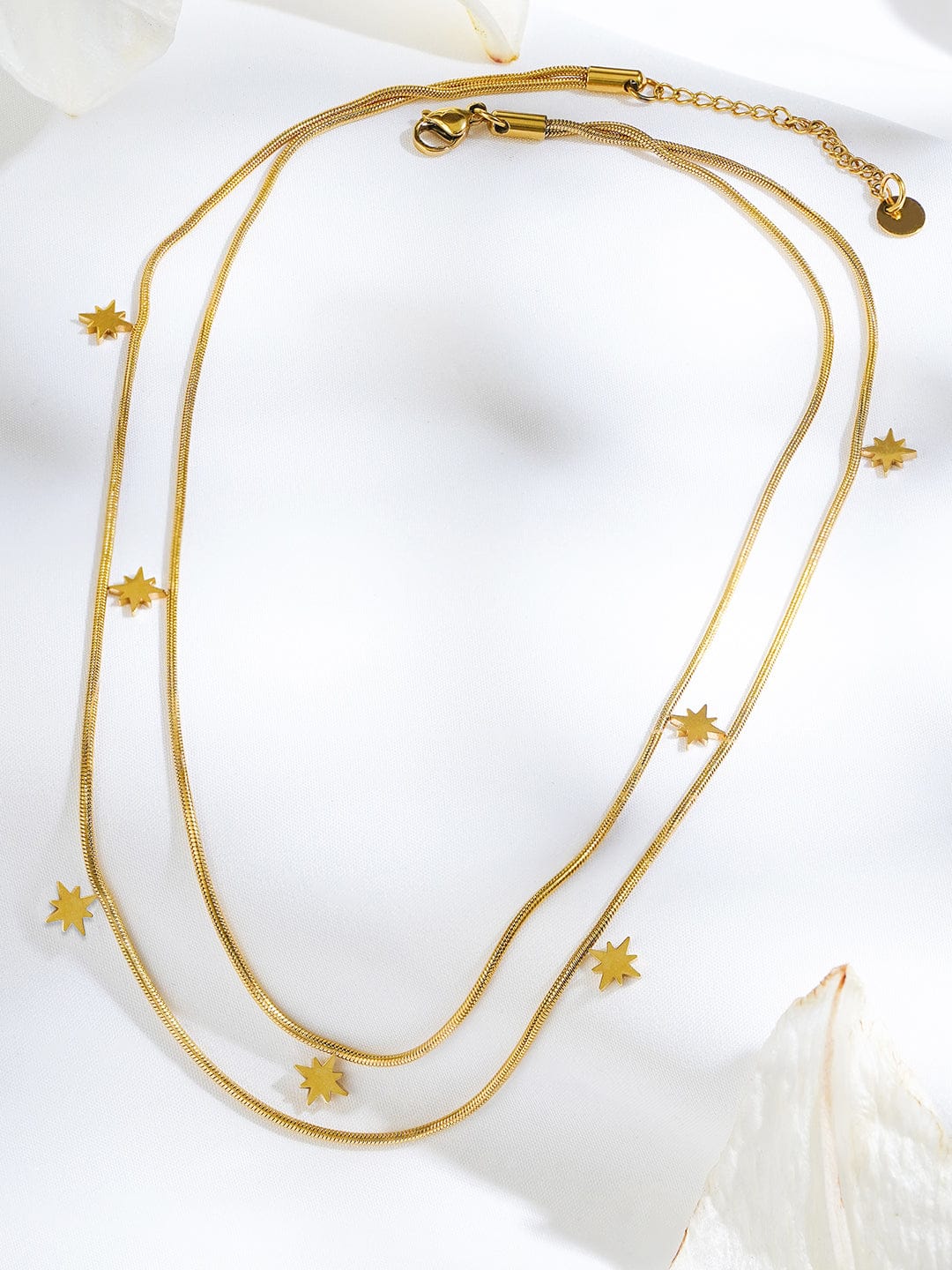Star Charms Gold Layered Necklace