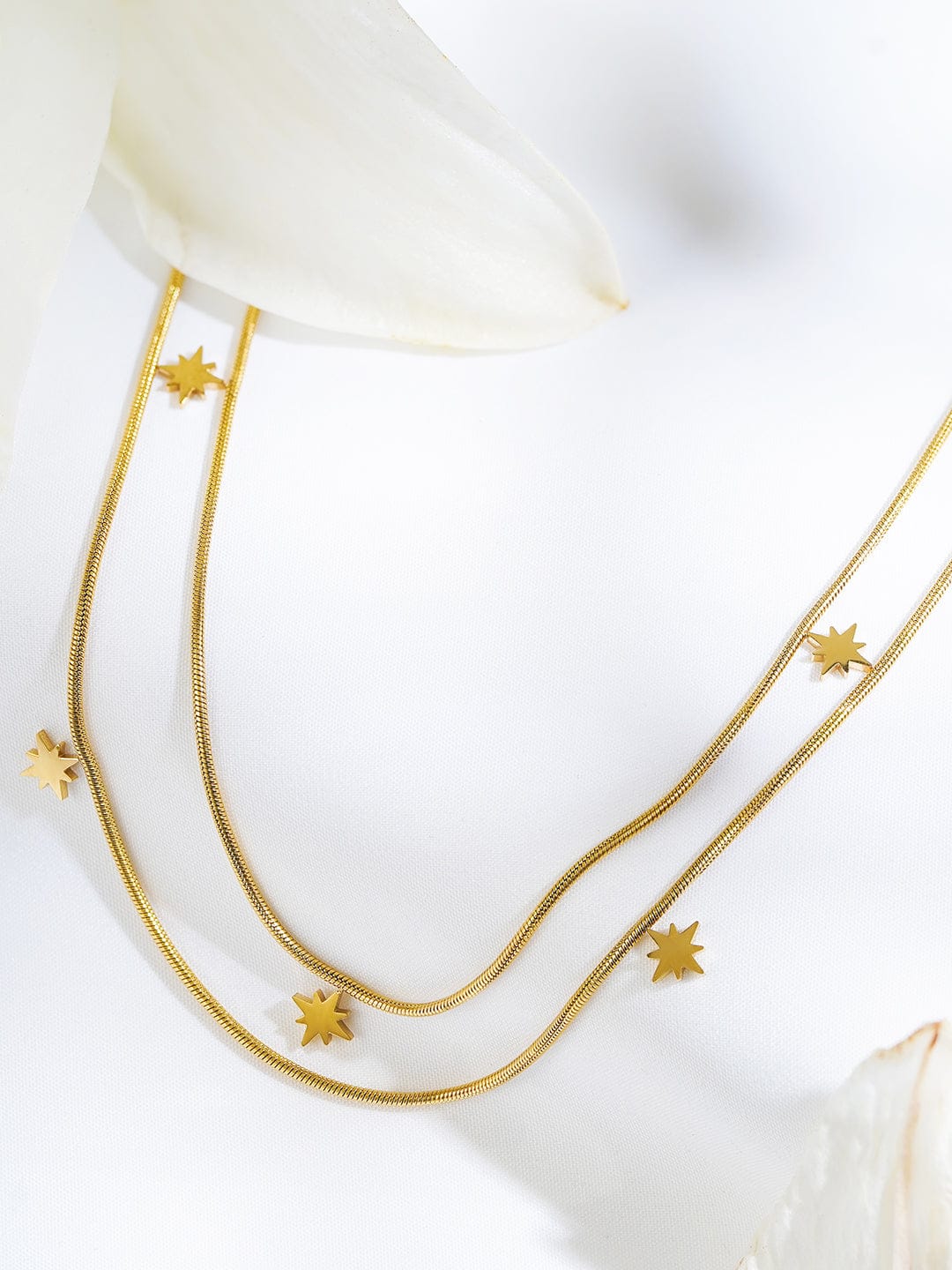 Star Charms Gold Layered Necklace