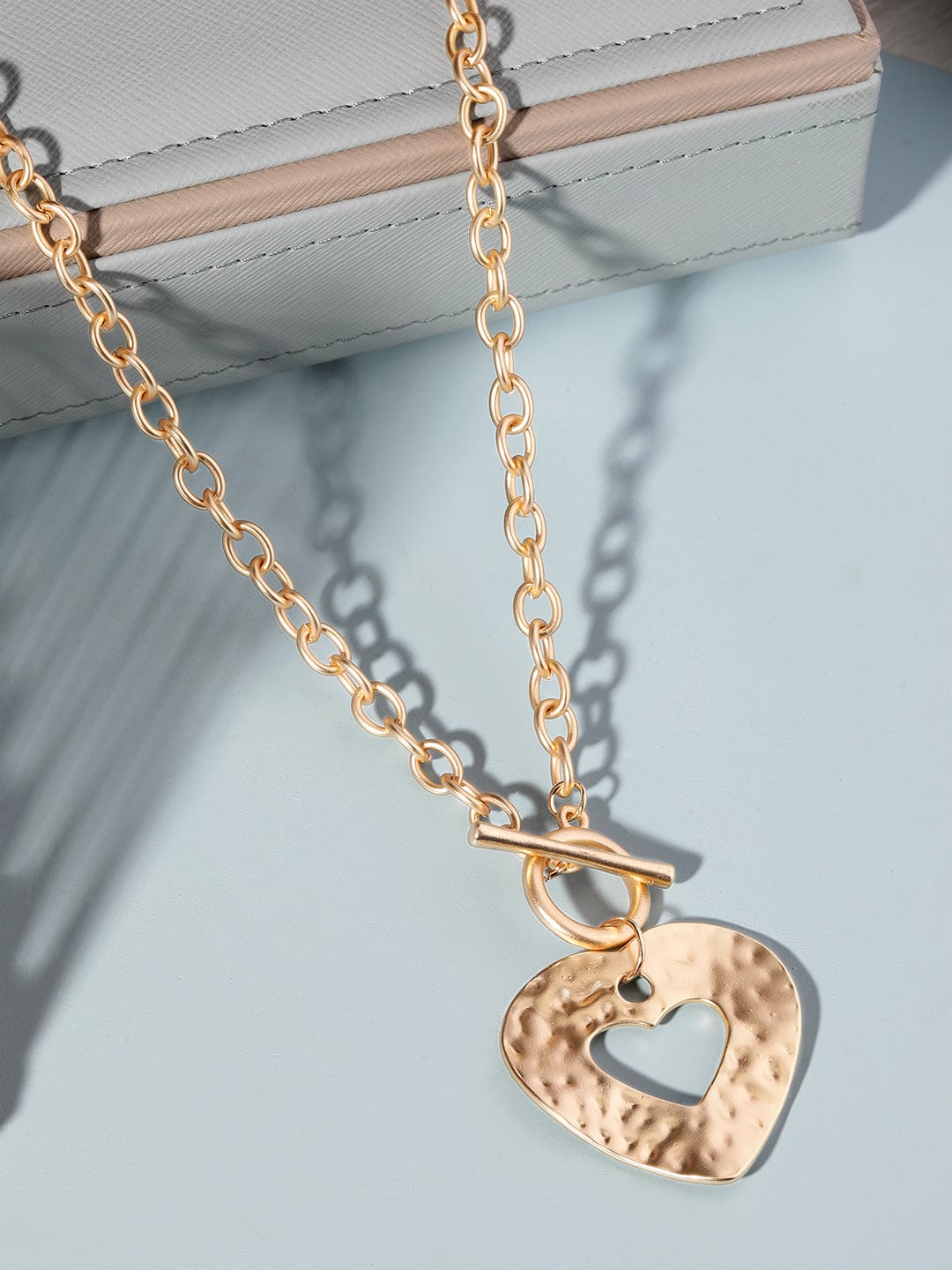 Passionate Heart Pendant Statement Necklace