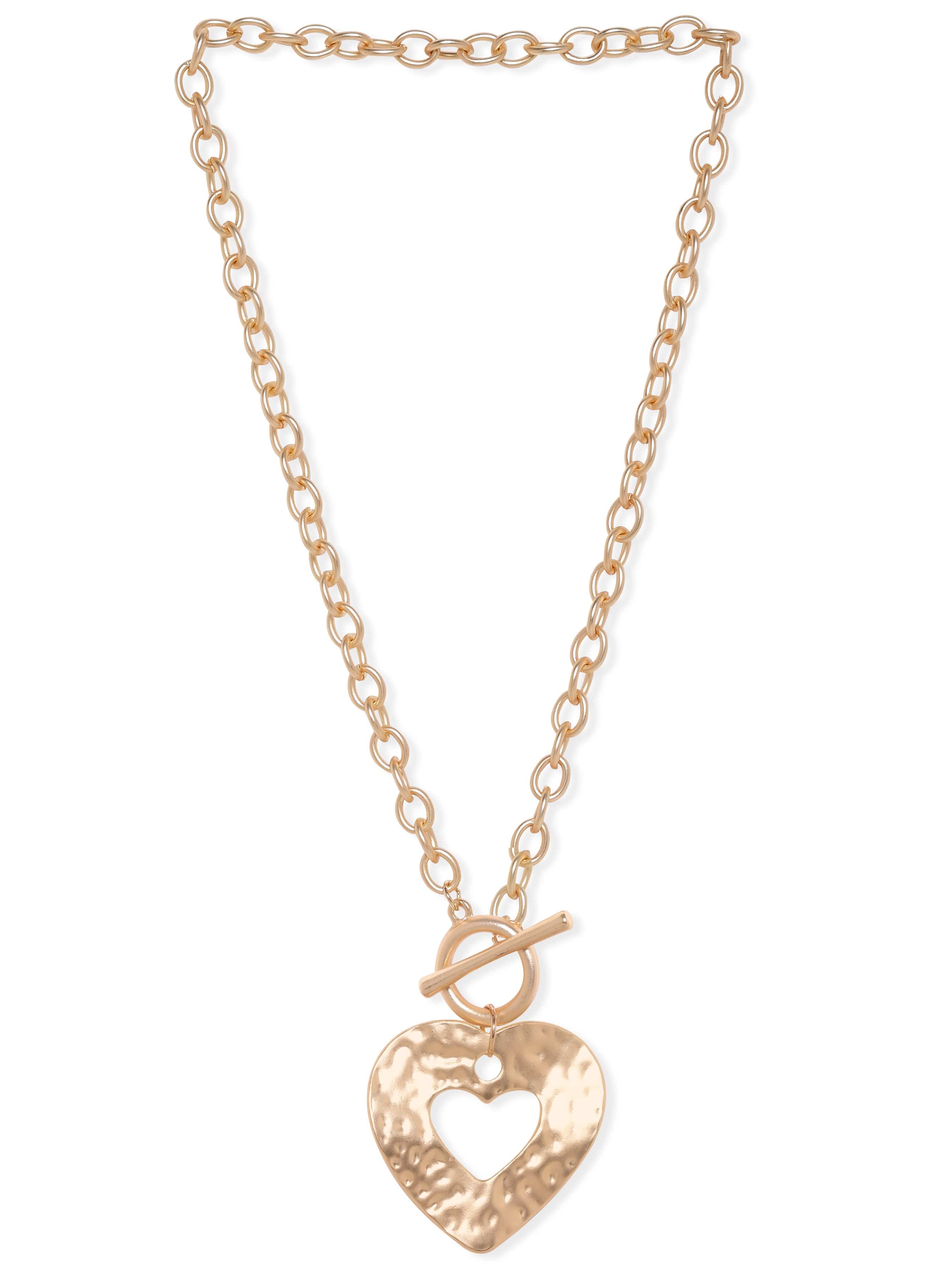 Passionate Heart Pendant Statement Necklace