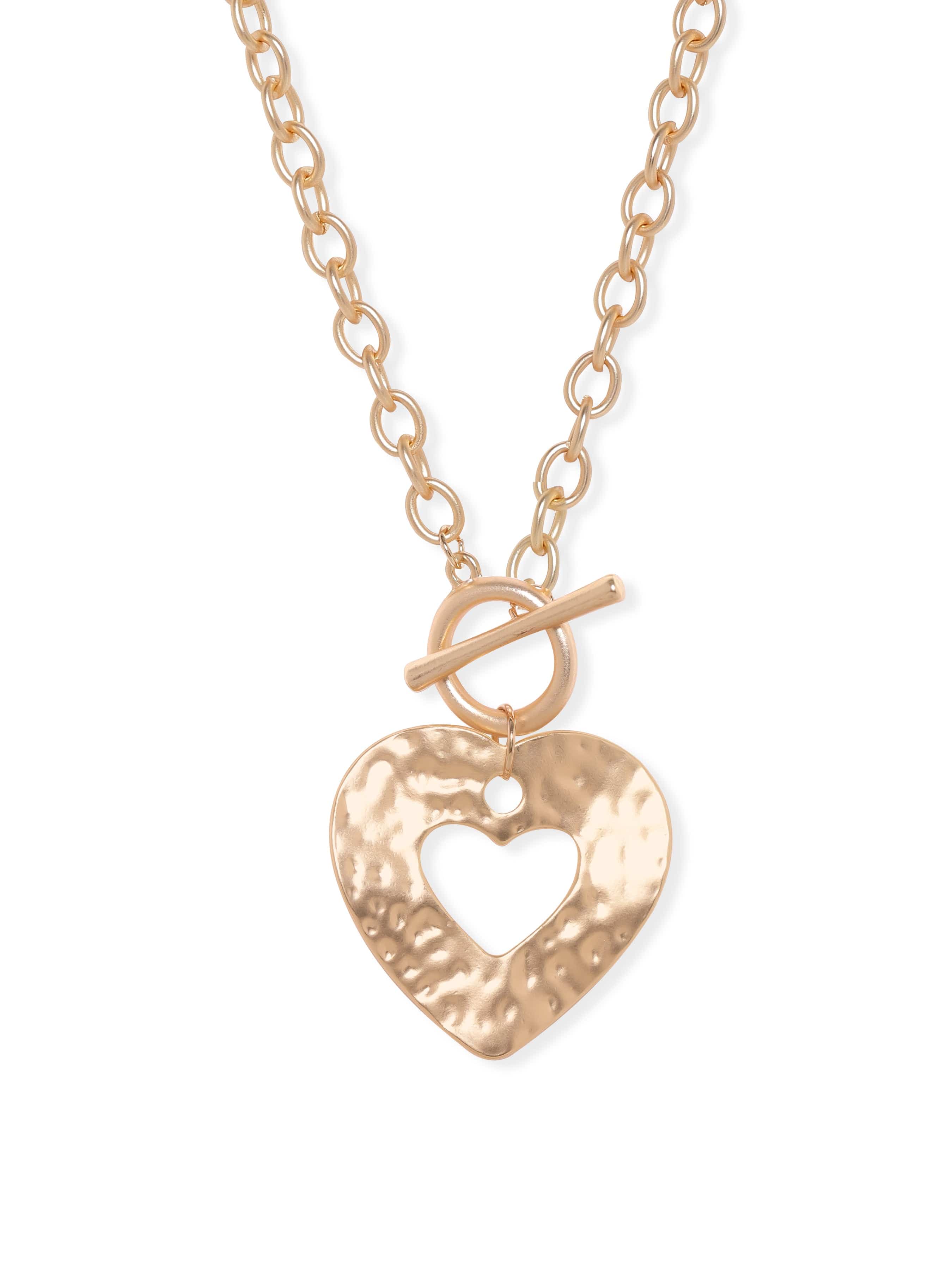 Passionate Heart Pendant Statement Necklace