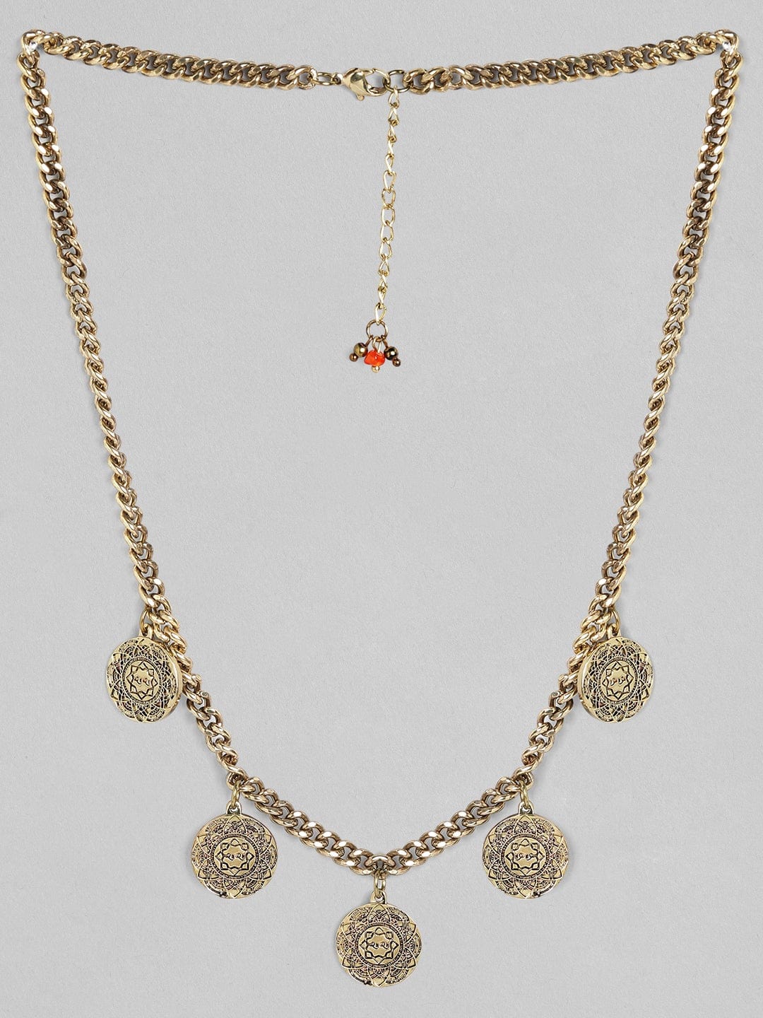 Wentra Voguish Antique Polish Coin Necklace.