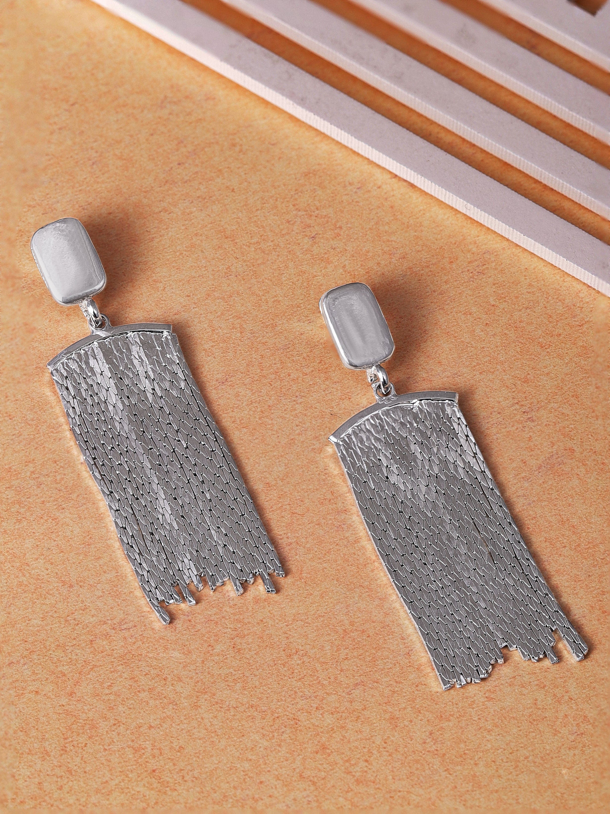 A Stream of Silver Dreams Long Earrings
