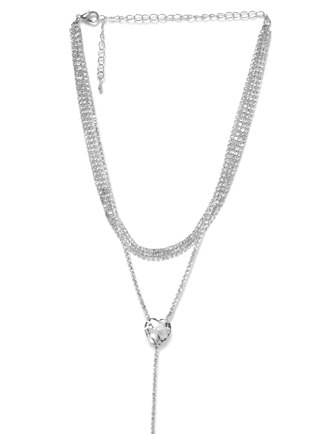 Luxurious AD Studded Fusion Necklace Chain