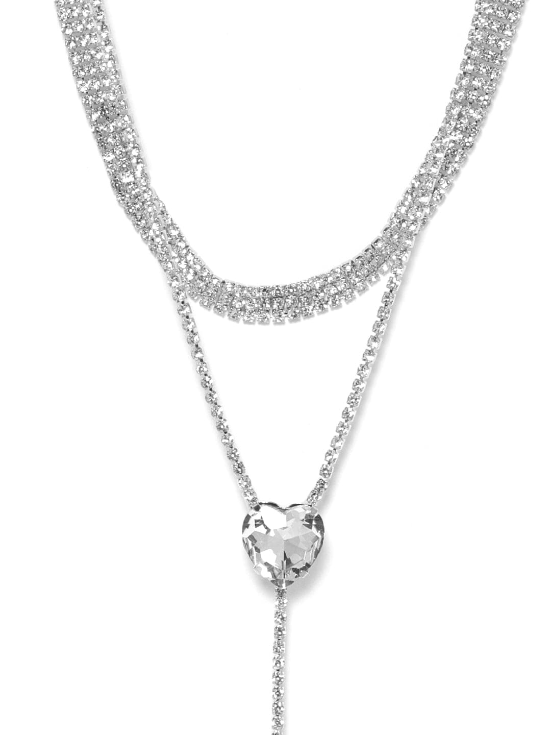 Luxurious AD Studded Fusion Necklace Chain