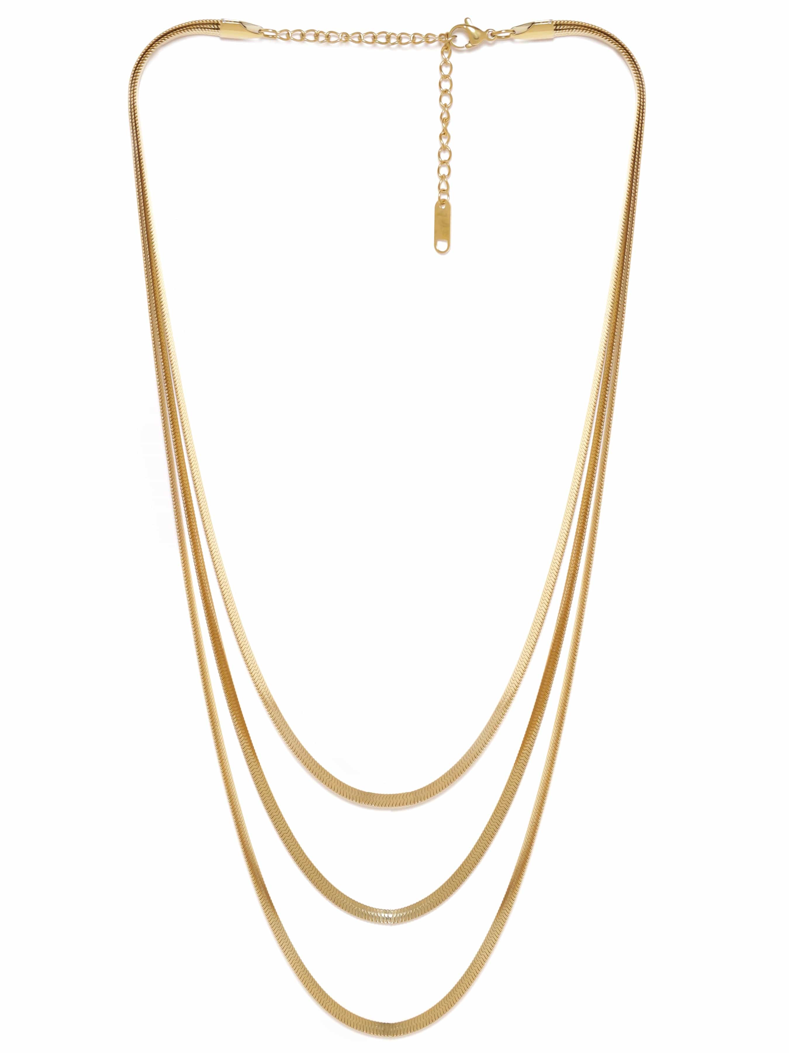 Multi Layered Gold Snake Necklace