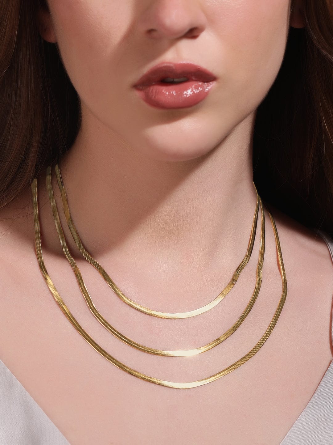 Multi Layered Gold Snake Necklace