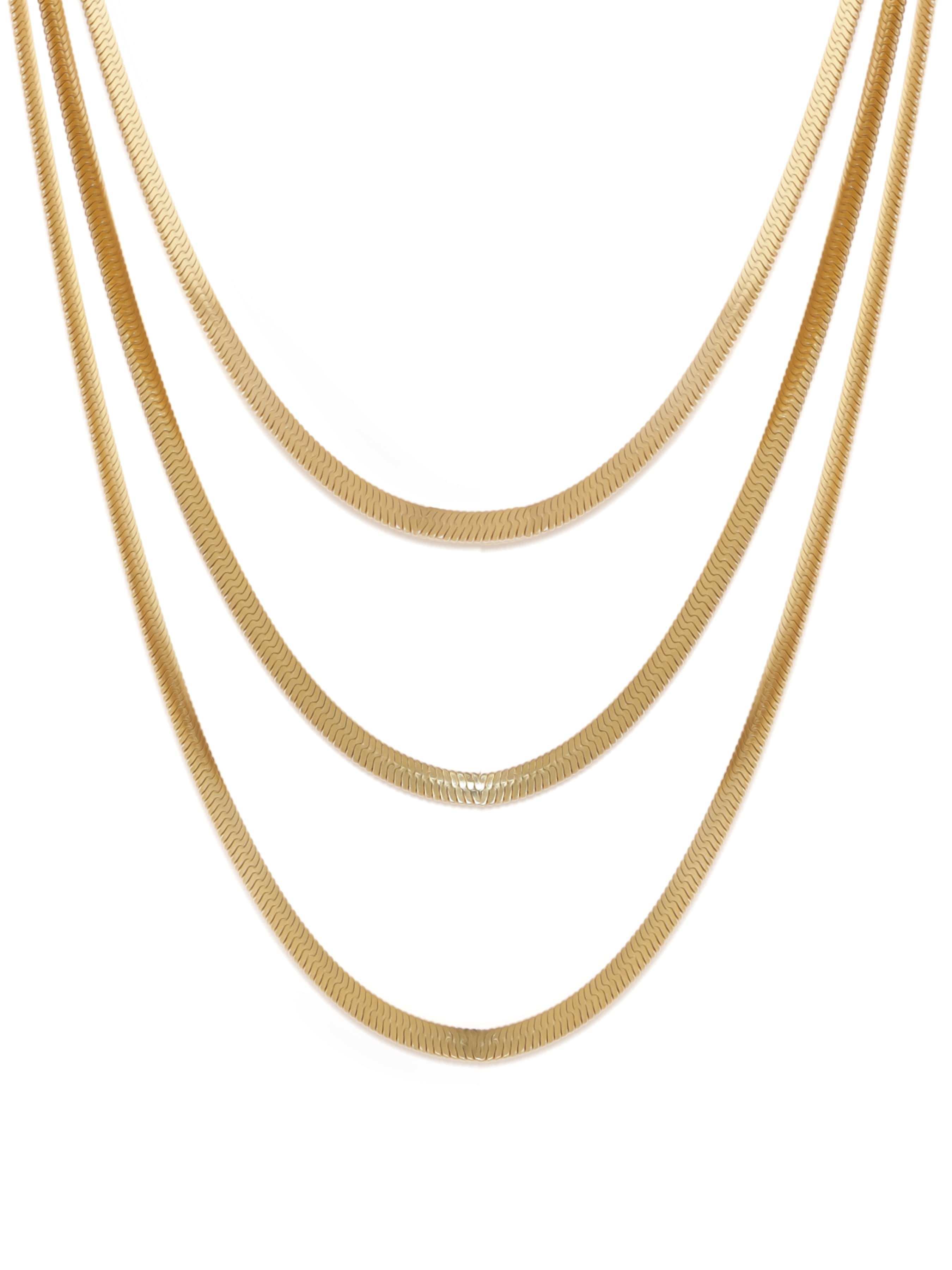 Multi Layered Gold Snake Necklace