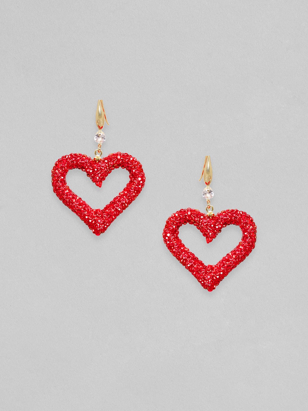 Red Love Crystal Drop Earrings