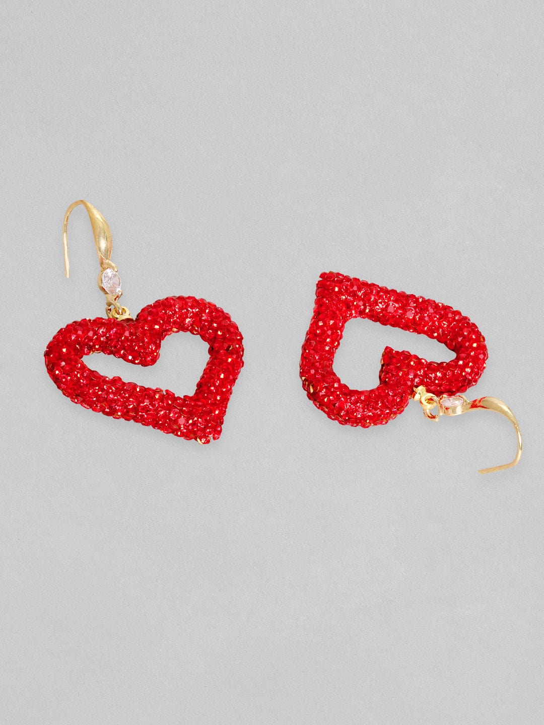 Red Love Crystal Drop Earrings