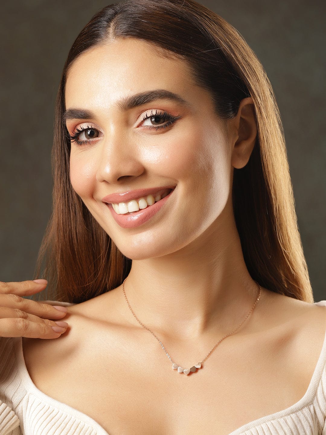 Cherished Heart Charms Pendant Necklace