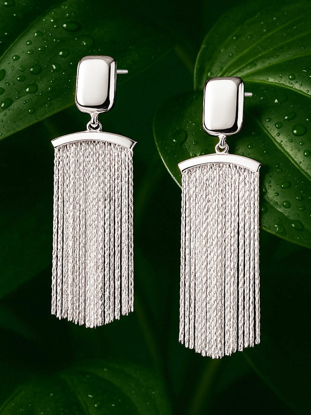 A Stream of Silver Dreams Long Earrings
