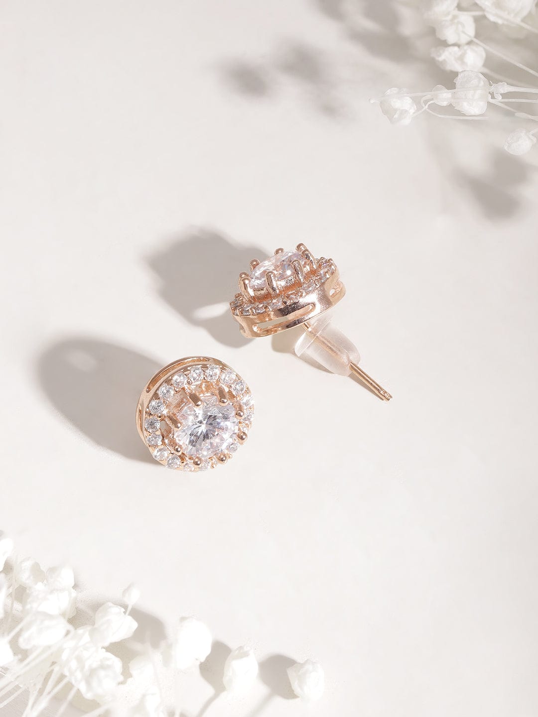 Rose Gold American Diamond Zirconia Necklace Set