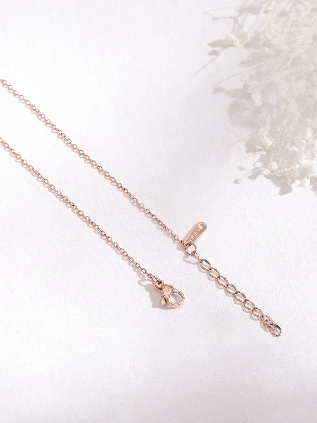 Rose Gold American Diamond Zirconia Necklace Set