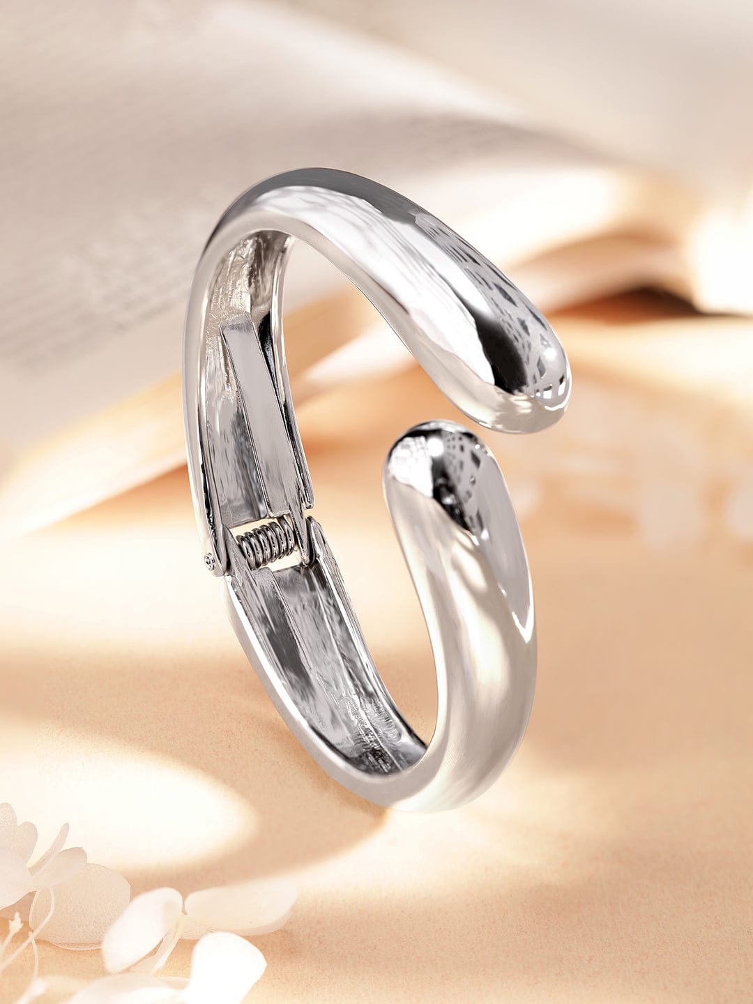 Wentra Vogusih Rhodium Plated Contemporary Bracelet