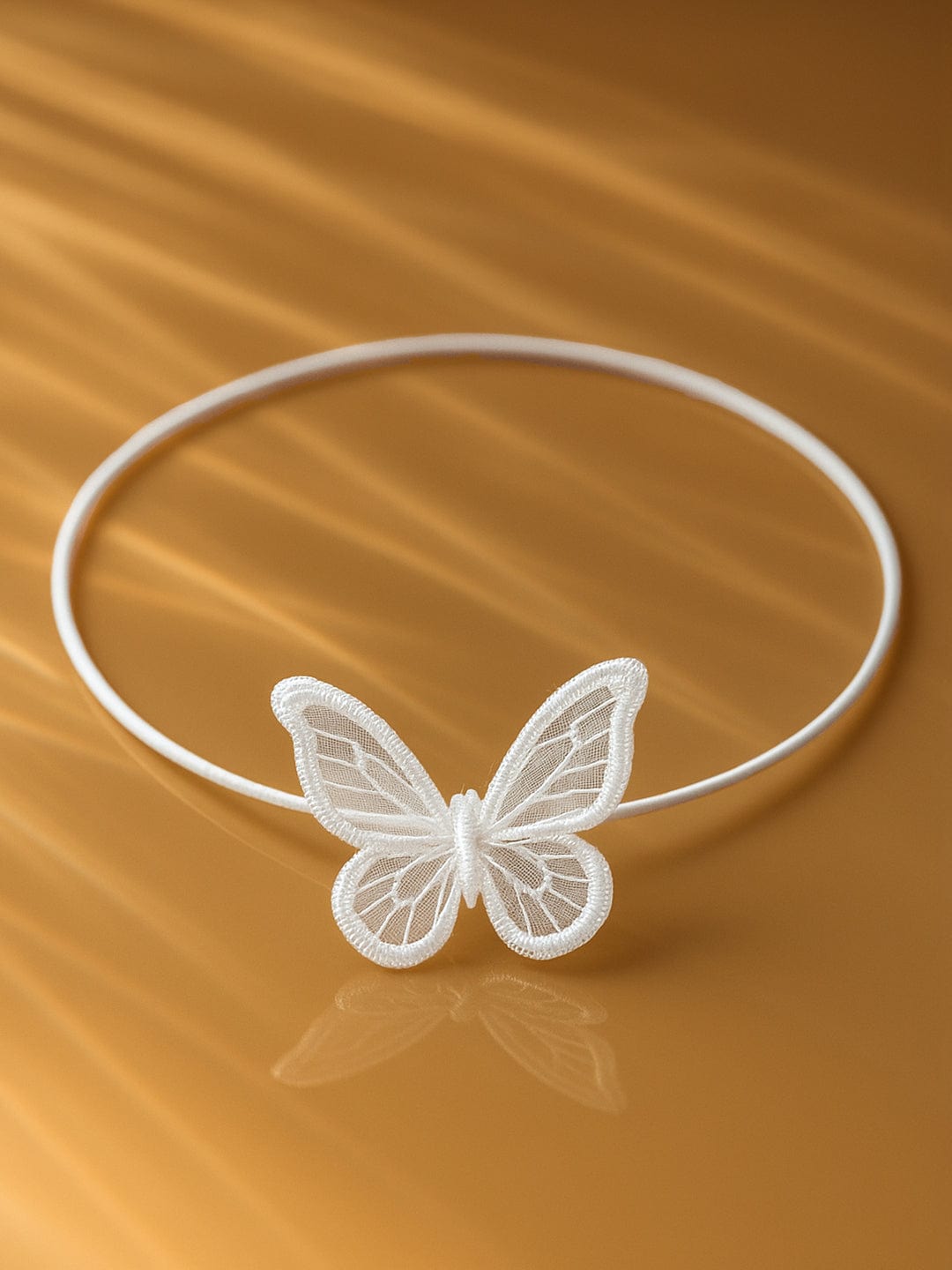 Butterfly Motif White Choker