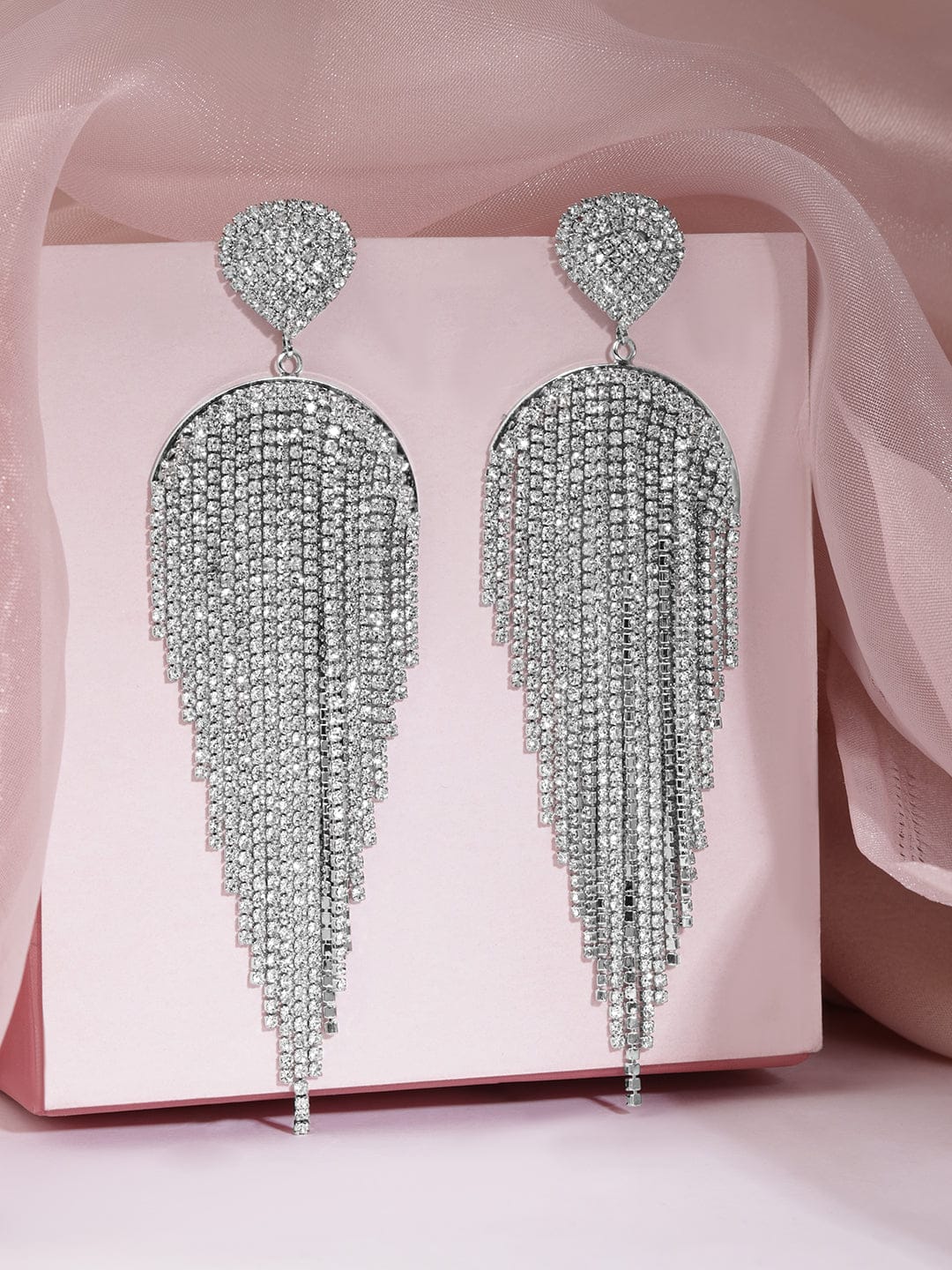 Runway Glam Crystal Multistrands Earrings