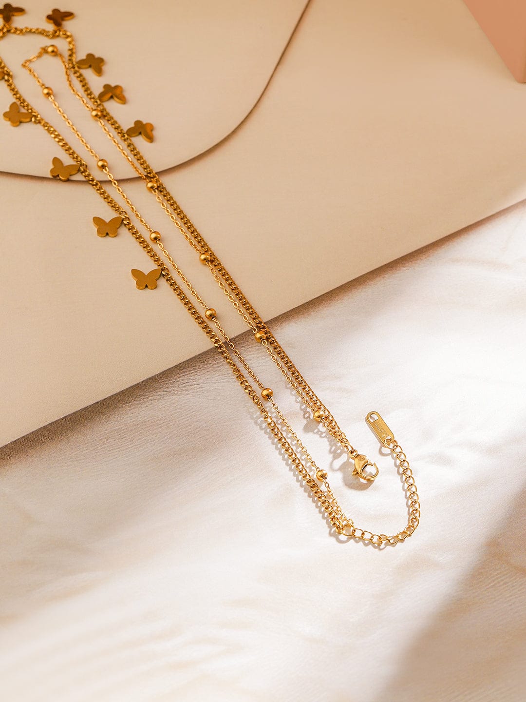 Vibrant Butterfly Stainless Steel Necklace Chain