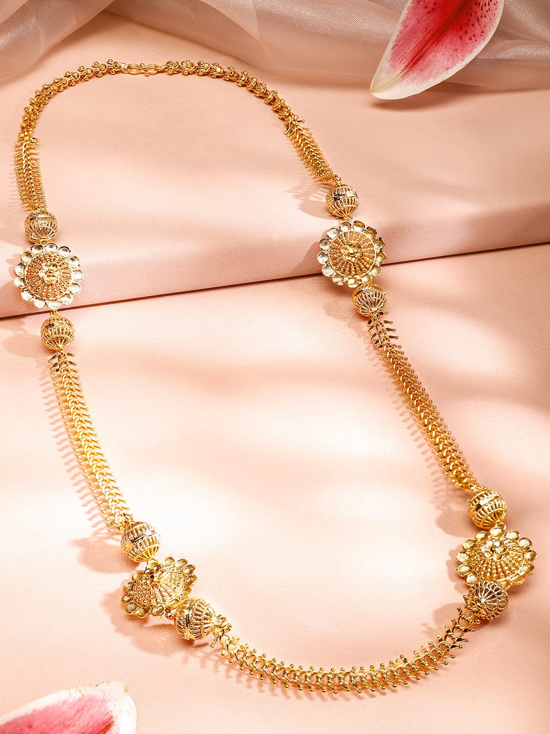 Vibrant Flora Gold Plated Necklace